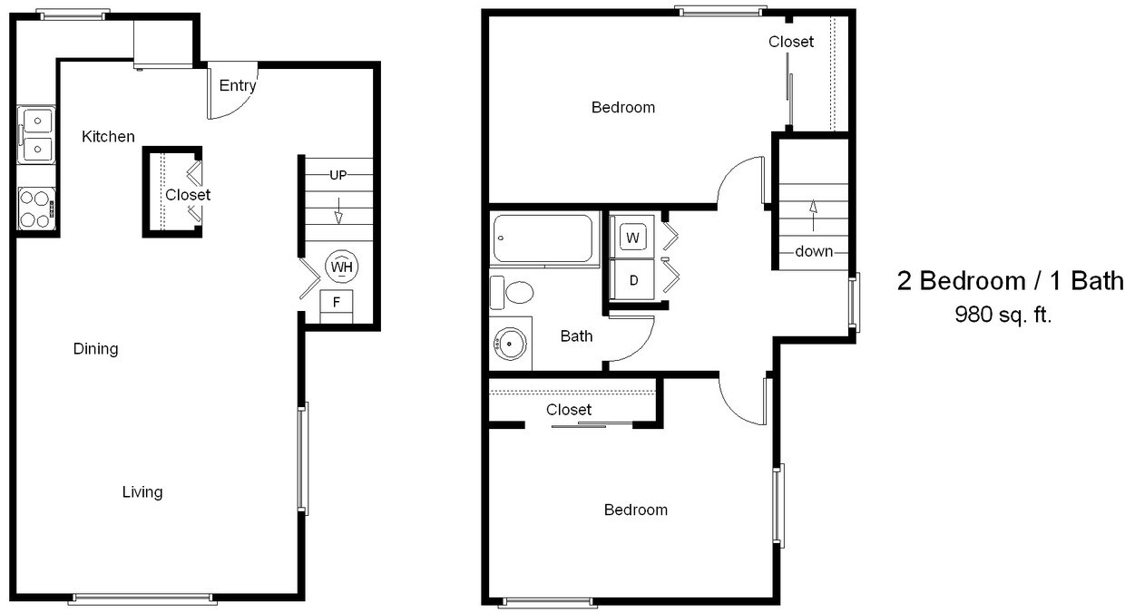 Plano de planta - Blooming Glen Townhomes