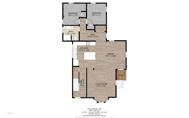 1st Floor Floor Plan - 18 Wesley Ave