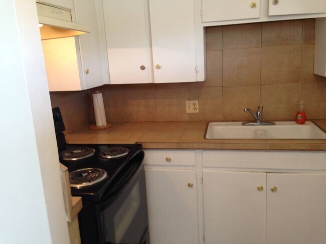 Stove/oven view with more cabinet space. - 2319 Leaman Ave