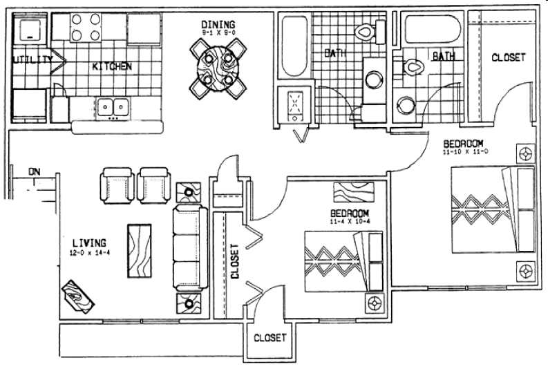 1BR/1BA - Pheasant Run Apartments