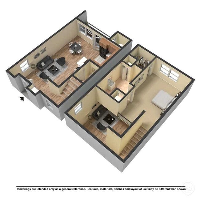 1/1.5 Floorplan - Summer Grove & Arlington Trace Apartments