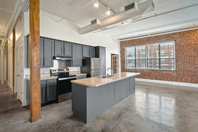 Kitchen/Living Room+River Views - RiverLofts @ 460 Tennessee