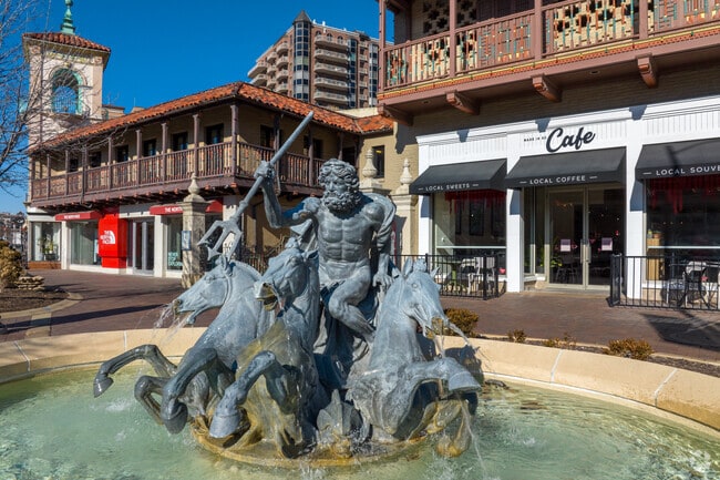 There are multiple fountains in the Country Club Plaza area.