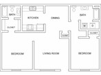 2Bed - 2Bath