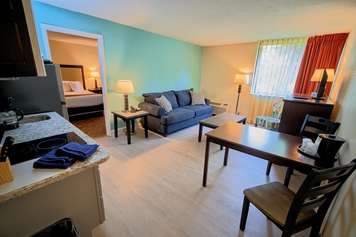 Kitchen & Living area - Village Inn Apartments