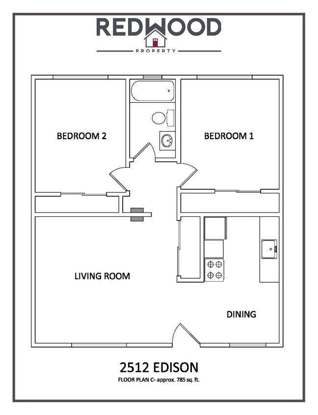 Plano de planta - 2512 Edison Avenue - Oak Plaza