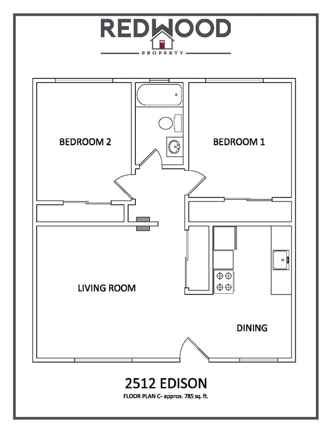 Floorplan - 2512 Edison Avenue - Oak Plaza