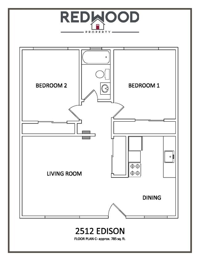 Plano de planta - 2512 Edison Avenue - Oak Plaza