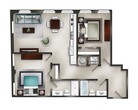 Two Bedroom Two Bathroom B-5