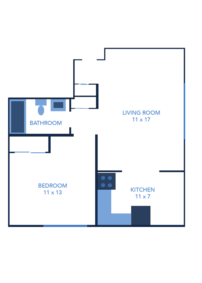 Plano de planta - Colonial Court Apartments