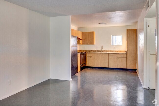 Sala de estar y cocina - 2BR , 1BA - 750SF - Starlight Apartment Homes