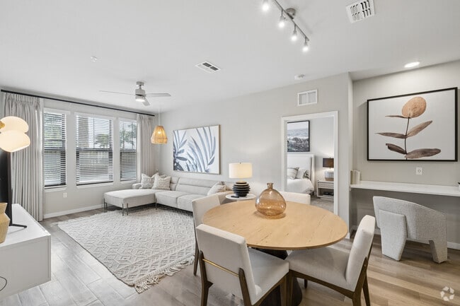B2 2BR, 2BA - 1,147SF - Living Room - Cirrus at Aqua