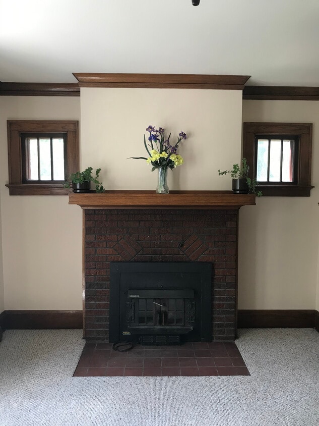 Living room fireplace - 5628 W Washington Blvd