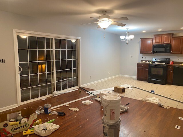 Living room during painting - 737 N Hite Ave