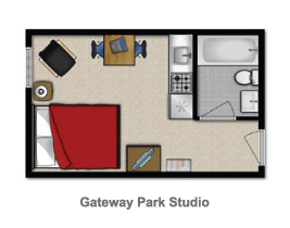 Gateway Park Studio - Gateway Park Apartments