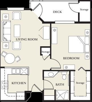 1BR/1BA - College View Manor