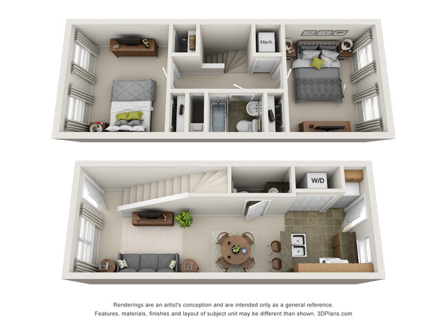 Floor Plan - Old Mill Townhomes