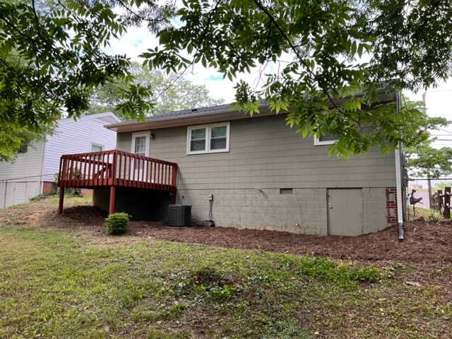 Back of house with deck. - 532 Forrest St