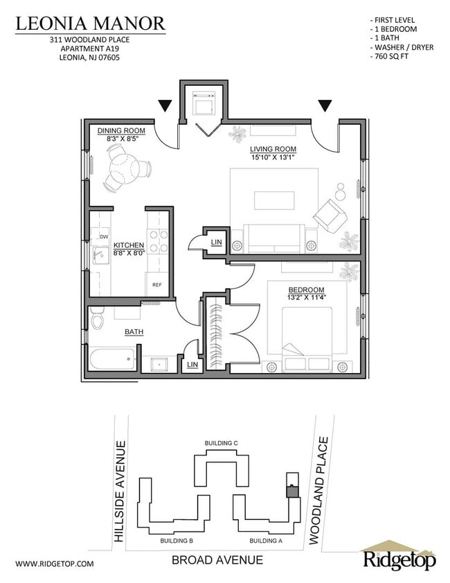 Interior Photo - Leonia Manor: In-Unit Washer & Dryer, Heat...