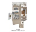 1 Bedroom, 1 Bath 700 sq. ft.