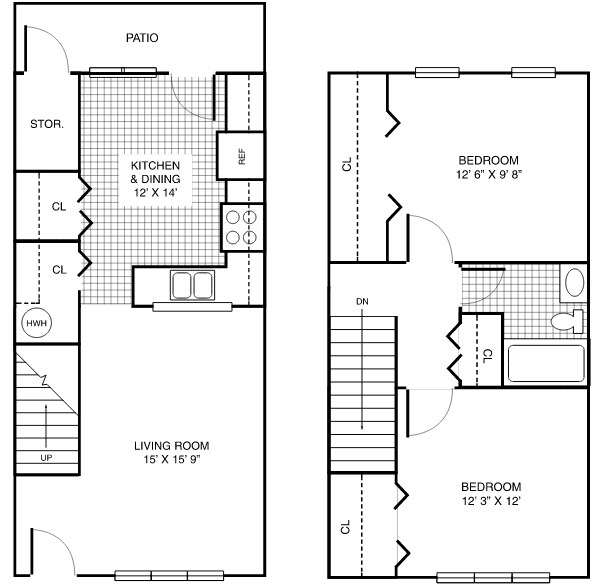 Plano de planta - Harvestview Apartments