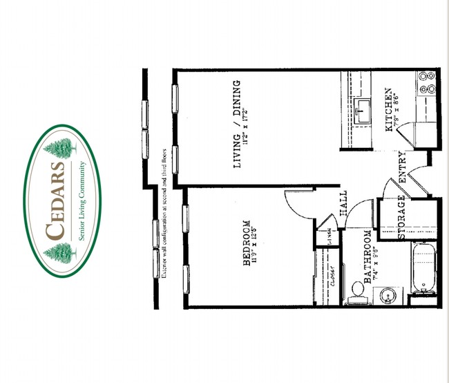 1HAB/1BA - Cedars Senior Living Community