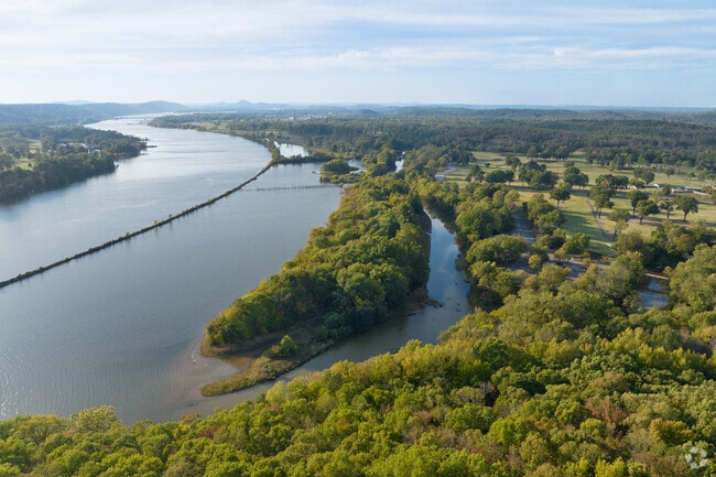 Burns Park is a lovely place to relax and is located right off of the Arkansas River.