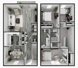 1213 Sq. Ft. - Emerald Square Villas