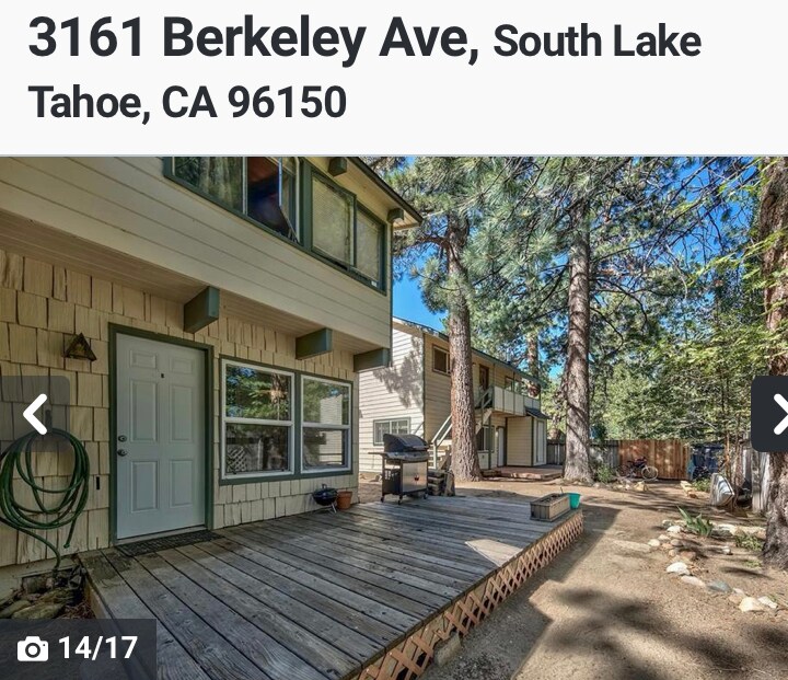 3161 Berkeley Ave, South Lake Tahoe, CA 96150 Townhouse for Rent in