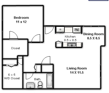 1HAB/1BA - Village Green