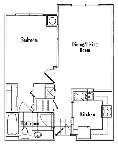FASE I - 1 DORMITORIO, 1 BAÑO - Chapline House - 62+ Senior Housing
