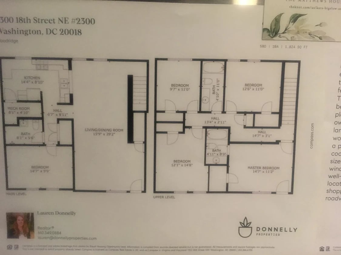 All 4 available bedrooms are on the 2nd floor - 2300 18th St NE (Washington, DC)