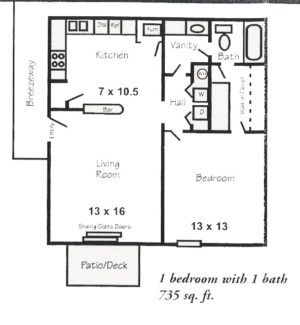 1HAB/1BA - Ashley Manor Apartments