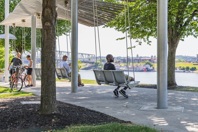 Take in the views of the Ohio River at Smeal Park in City Center.