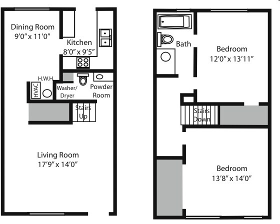 2HAB/1.5BA - Windsor Hall