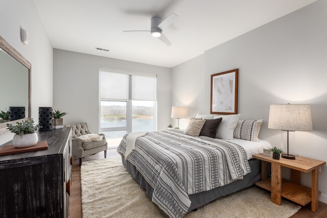 The Flats Model Main Bedroom - The Flats & Terraces at Wildhorse Village