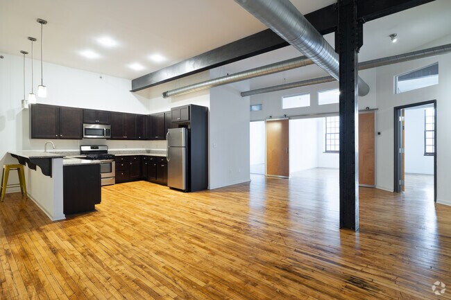 2 habitaciones, 2 baños - 111-112 m² - Sala de estar - Cascade Lofts