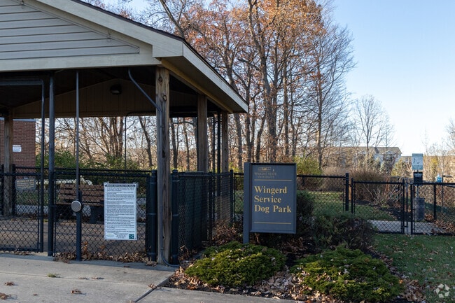Wingerd Service Dog Park is located within Wright State University and is perfect for dogs.