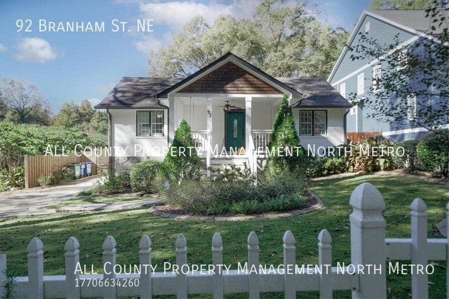 92 Branham St NE, Atlanta, GA 30317 House Rental in Atlanta, GA
