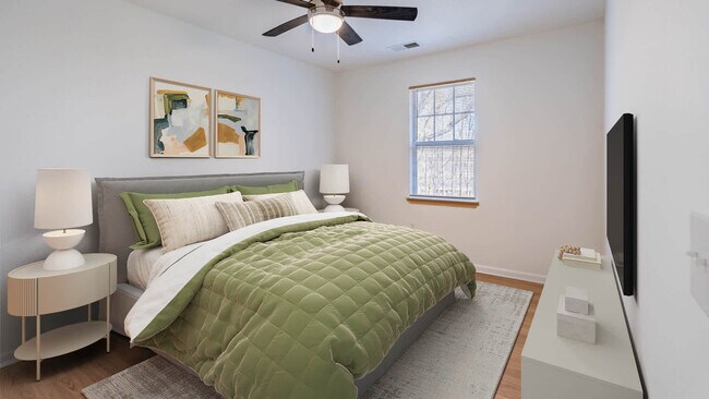 Dormitorio con suelo de superficie dura - Fairchase