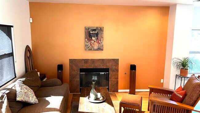 Chimenea de la sala de estar - 1503 Nolden St