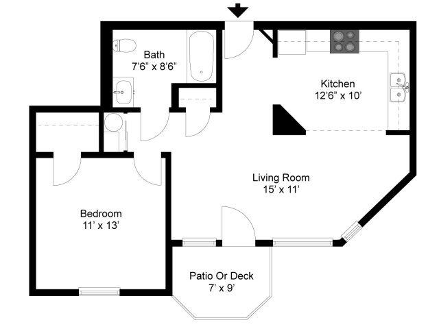 Una habitación - Windsong Senior Apartments