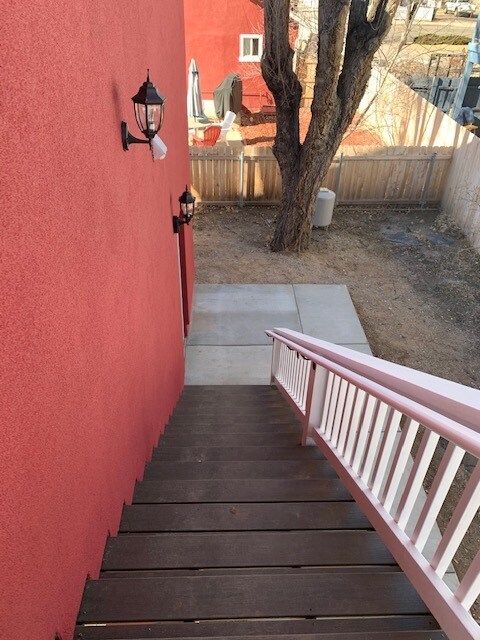 stairway to apartment - 727 Ruth St