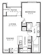 1BR 1BA (728 SF)