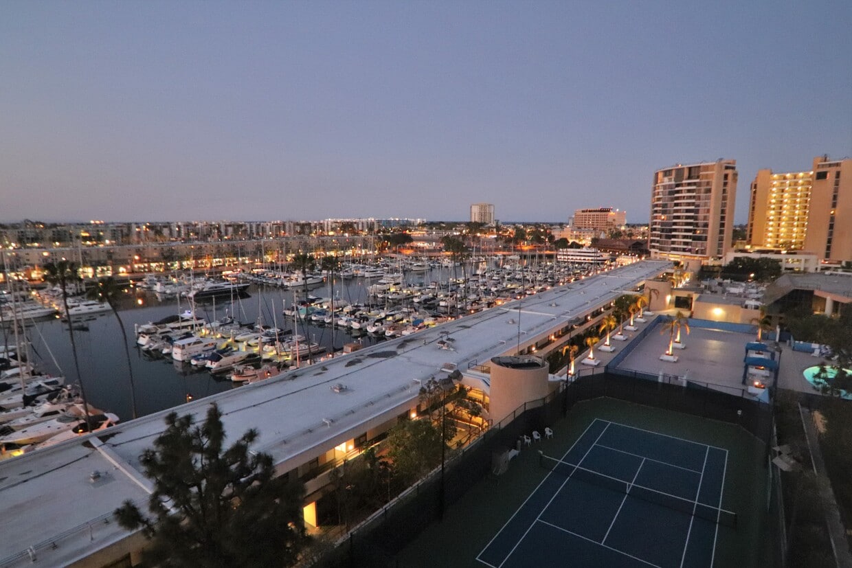 Marina view with the Pacific Ocean in the distance - 4335 Marina City Dr