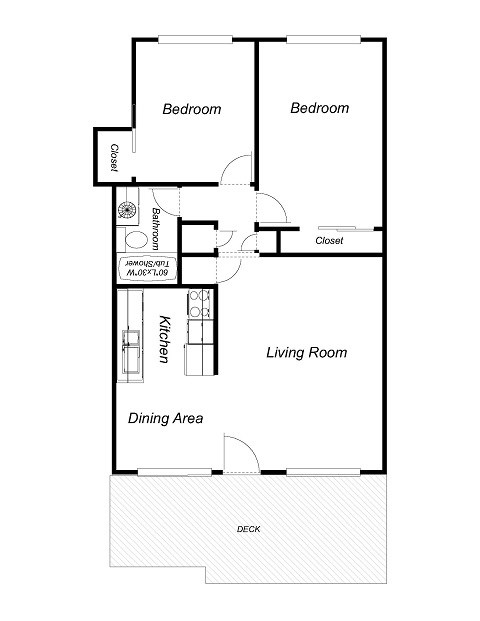 2HAB/1BA - Los Gatos Apartments