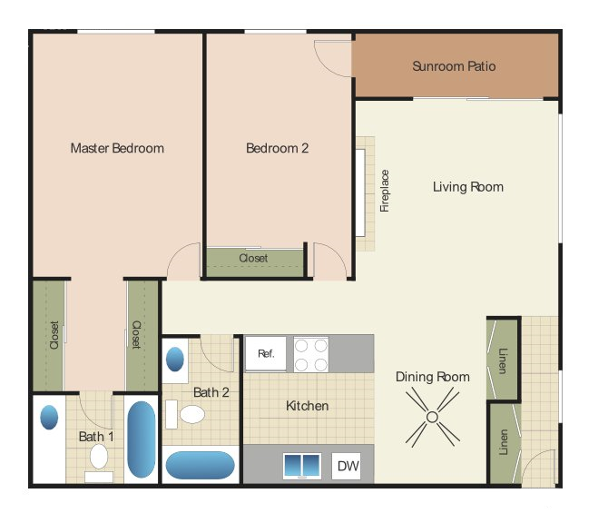 Plano de planta - Elan Bella Mer Coronado