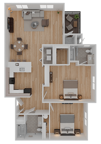 Plano de planta - Eastpark Apartment Homes