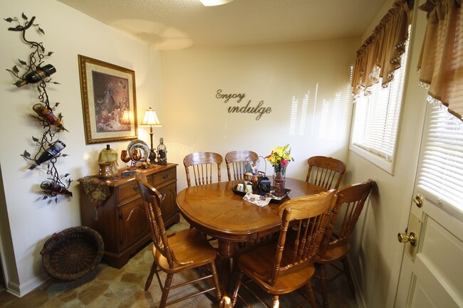 Sample dining area - East Olive Apartments