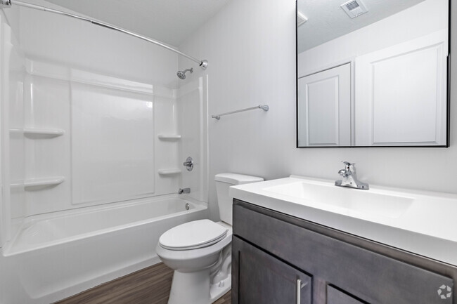 2BR, 1BA - 821SF - Primary Bathroom - Deerfield Crossing Apartments
